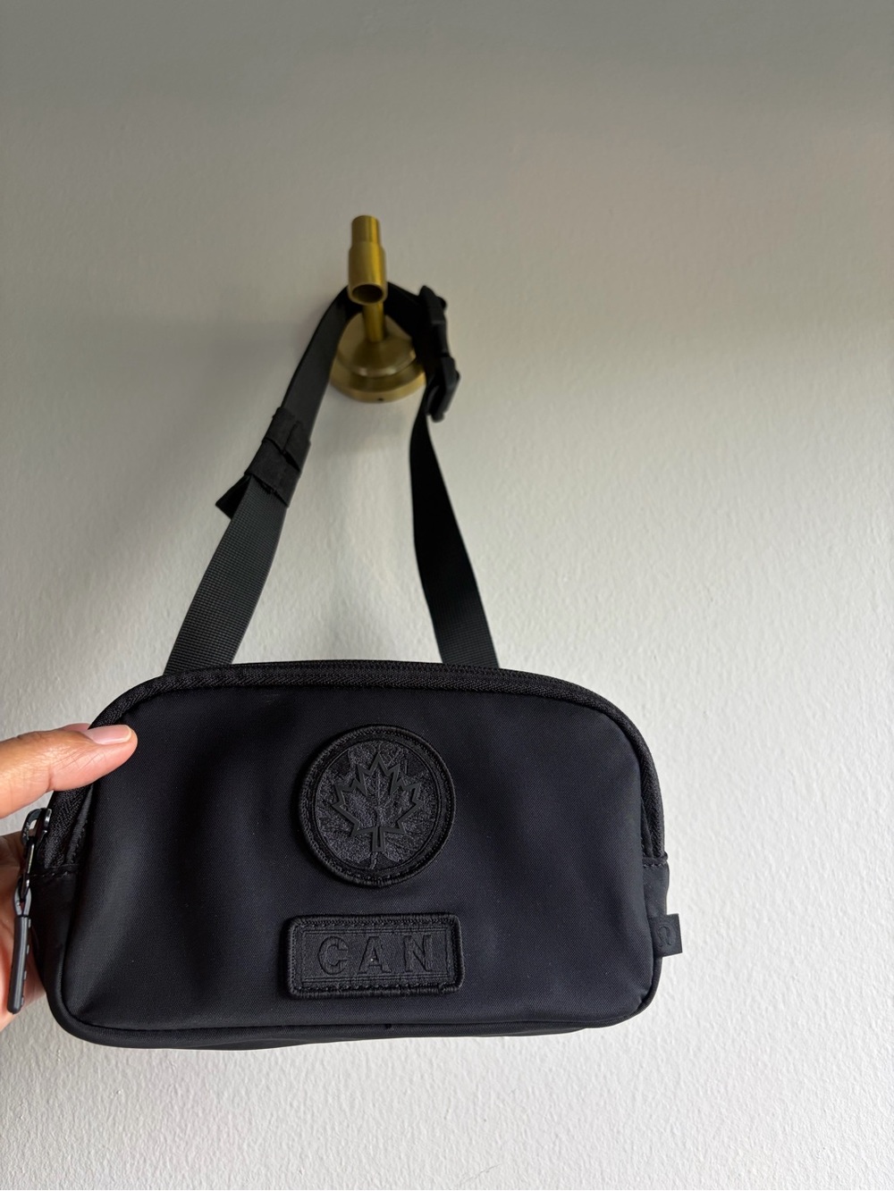 lululemon athletica Black Mini Waist/Crossbody Pouch